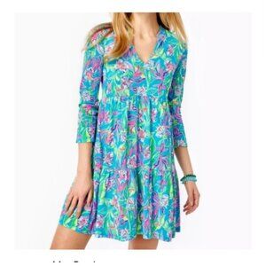 NEW Lilly Pulitzer Formentera Turquoise Keep On Beleafing Alaina  Dress